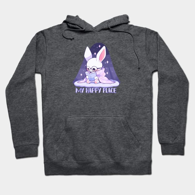 Bunny My Happy Place Hoodie by Myanko